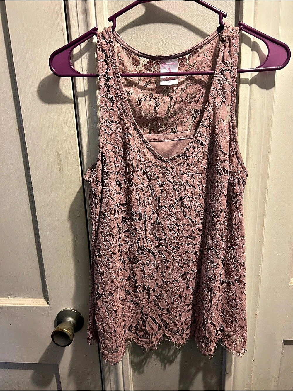Pink Lace Tank Top Like New